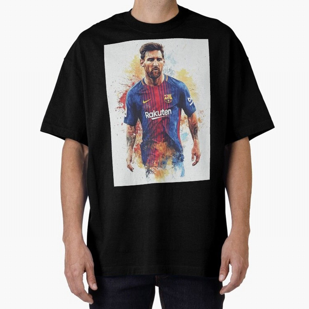 Lionel Messi Oversized T-Shirt Make Your Look Match the FIFA World Cup 2026 USA Canada Mexico Journey through Messi and Cristiano Ronaldo Highlights, England and Germany Pride, Championship Spirit, Famous Goals, Roaring Crowds and International