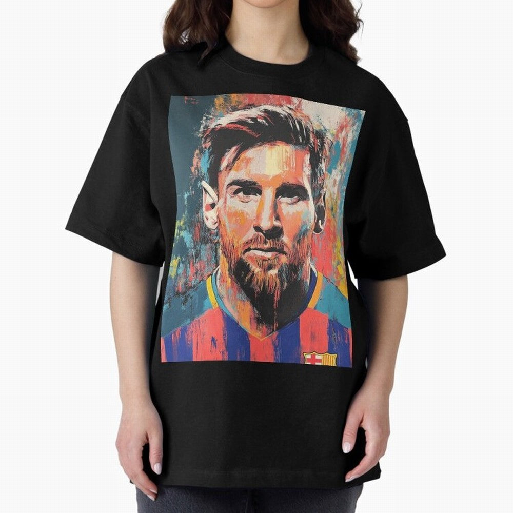 Lionel Messi Oversized T-Shirt Stand with FIFA World Cup 2026 USA Canada Mexico for Fans of Messi, Neymar and Mbappe and France, Bringing Tournament Hype, Historic Matchups, Family Viewing Parties and Global Sports Pride; Built for Supporters