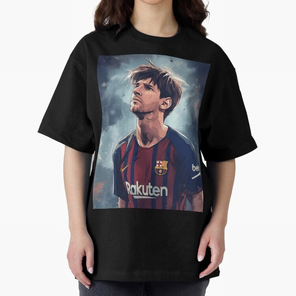 Lionel Messi Oversized T-Shirt Upgrade FIFA World Cup 2026 USA Canada Mexico Capturing Cristiano Ronaldo, Haaland and CR7, Germany Energy, Classic Soccer Heritage, Championship Pressure, Fan Loyalty and International Pride; Great for Watch Parties,