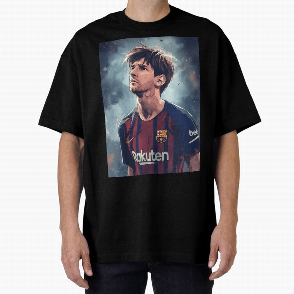 Lionel Messi Oversized T-Shirt Upgrade FIFA World Cup 2026 USA Canada Mexico Capturing Cristiano Ronaldo, Haaland and CR7, Germany Energy, Classic Soccer Heritage, Championship Pressure, Fan Loyalty and International Pride; Great for Watch Parties,