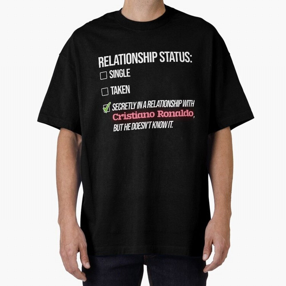 Relationship with Cristiano Ronaldo Oversized T-Shirt Cheer for FIFA World Cup 2026 for Fans of Neymar and Netherlands, Bringing Football Passion, Legendary Performances, Festival Vibes and Supporter Community; Great for Watch Parties, Sports Bars,