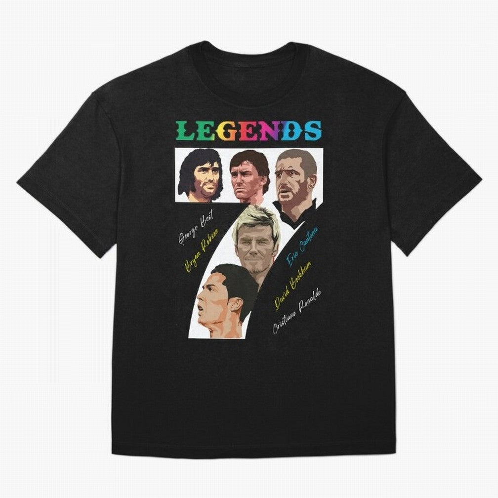 LEGENDS OF FOOTBALL Oversized T-Shirt Keep Football History Alive during FIFA World Cup 2026 Spirit, Featuring France and Portugal, Messi, CR7 and Mbappe, Soccer Culture, Superstar Moments, National Team Dreams and Competitive Fire; Perfect for