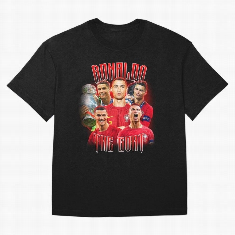 Cristiano Ronaldo Vintage Style Tee, Bootleg Tee, Bootleg T Shirt, Rap Tee Oversized T-Shirt Show Championship Spirit for Global Football Passion for FIFA World Cup 2026, Celebrating Haaland, Argentina, France and Brazil, Classic Soccer Heritage,