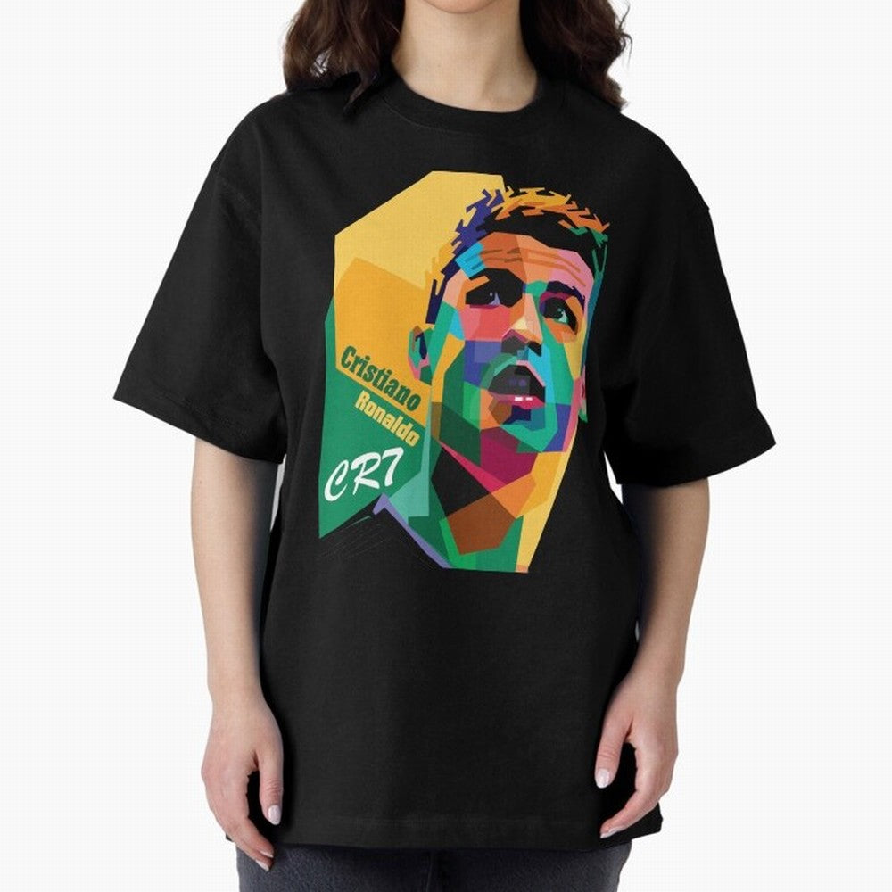 cristiano ronaldo Oversized T-Shirt Bring Stadium Energy to Global Football Passion for FIFA World Cup 2026, Capturing Messi and Cristiano Ronaldo, Portugal, Spain and Germany, Sports Nostalgia, International Competition, Famous Players and