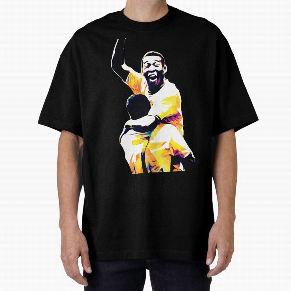 Pele Pop Art Oversized T-Shirt Join the Global Buzz around FIFA World Cup 2026 USA Canada Mexico for Fans of Cristiano Ronaldo, Haaland and CR7 and Germany, Bringing Football Festival Excitement, Trophy Ambitions, Country Rivalries and Star Player