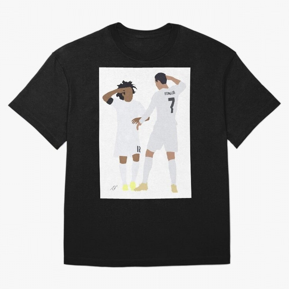 Ronaldo & Marcelo Oversized T-Shirt Stand Proud for Match Day Hype around FIFA World Cup 2026 USA Canada Mexico, Cristiano Ronaldo, France and Portugal, Classic Soccer Heritage, Championship Pressure, Fan Loyalty and International Pride; Perfect