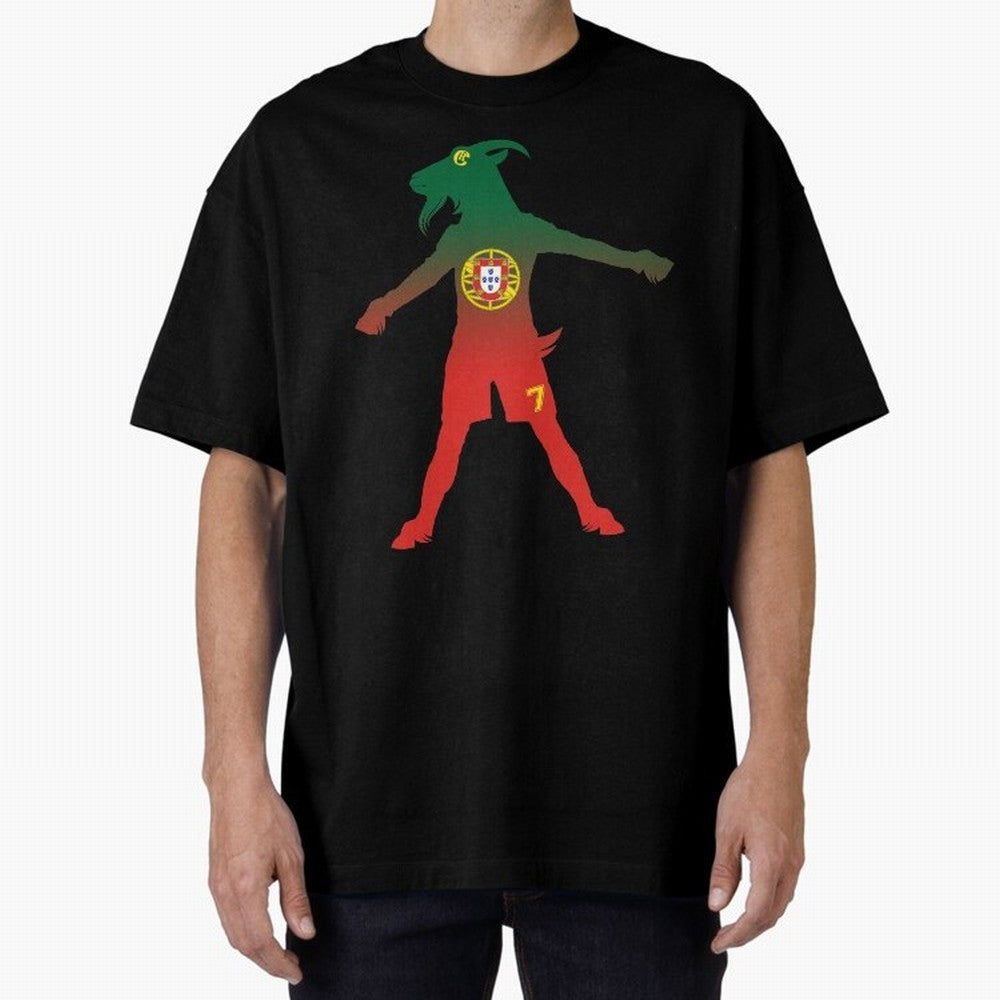 Cristiano Ronaldo GOAT Oversized T-Shirt Turn Every Weekend Toward FIFA World Cup 2026 for Fans of Haaland and Mbappe and Argentina, France and Brazil, Bringing Sports Nostalgia, International Competition, Famous Players and Unforgettable