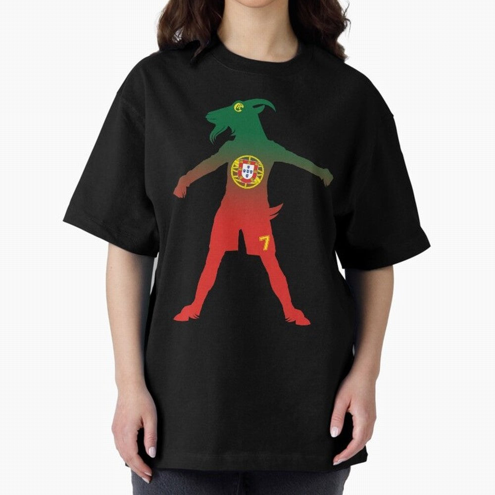 Cristiano Ronaldo GOAT Oversized T-Shirt Turn Every Weekend Toward FIFA World Cup 2026 for Fans of Haaland and Mbappe and Argentina, France and Brazil, Bringing Sports Nostalgia, International Competition, Famous Players and Unforgettable