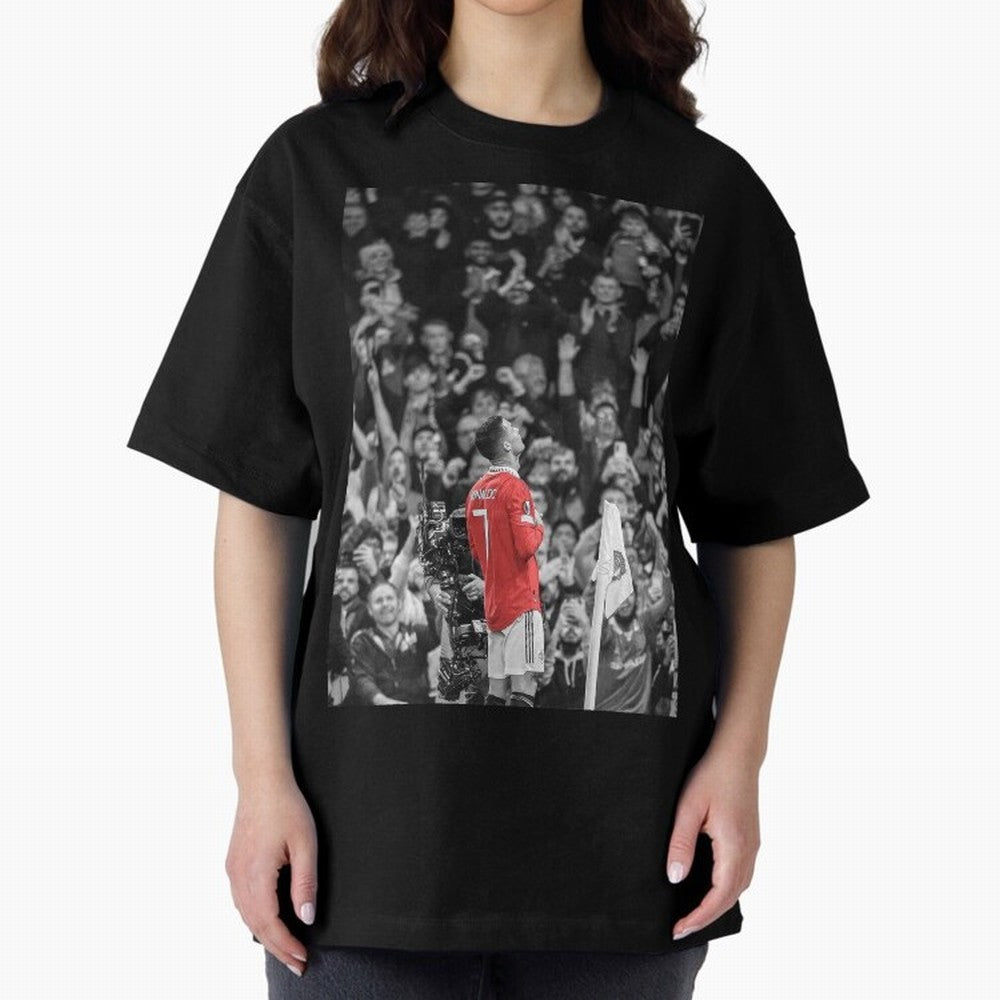 Cristiano Ronaldo Manchester United Oversized T-Shirt Step into Global Football Passion for FIFA World Cup 2026 Group Stage, Built around Mbappe and Neymar, Argentina and Brazil, Goal Celebration Energy, Supporter Heritage, Football Icons and