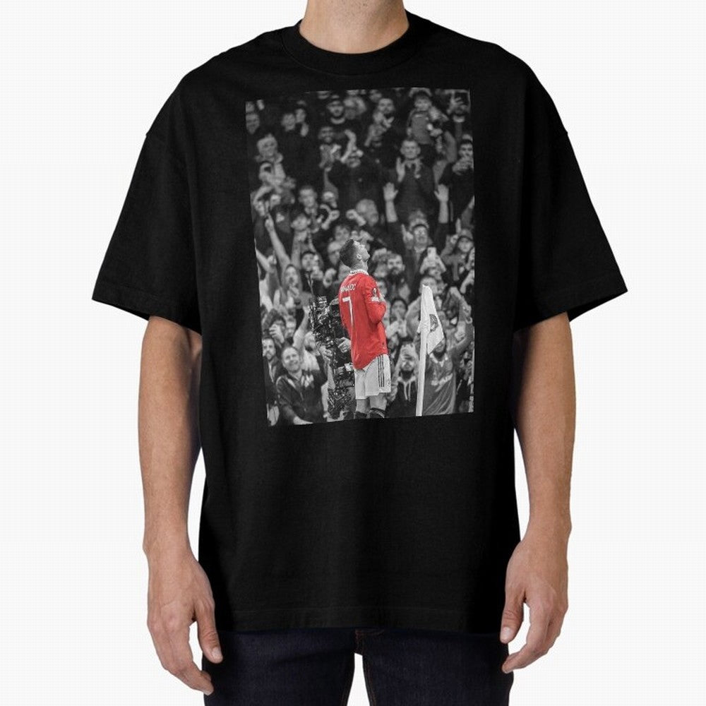 Cristiano Ronaldo Manchester United Oversized T-Shirt Step into Global Football Passion for FIFA World Cup 2026 Group Stage, Built around Mbappe and Neymar, Argentina and Brazil, Goal Celebration Energy, Supporter Heritage, Football Icons and