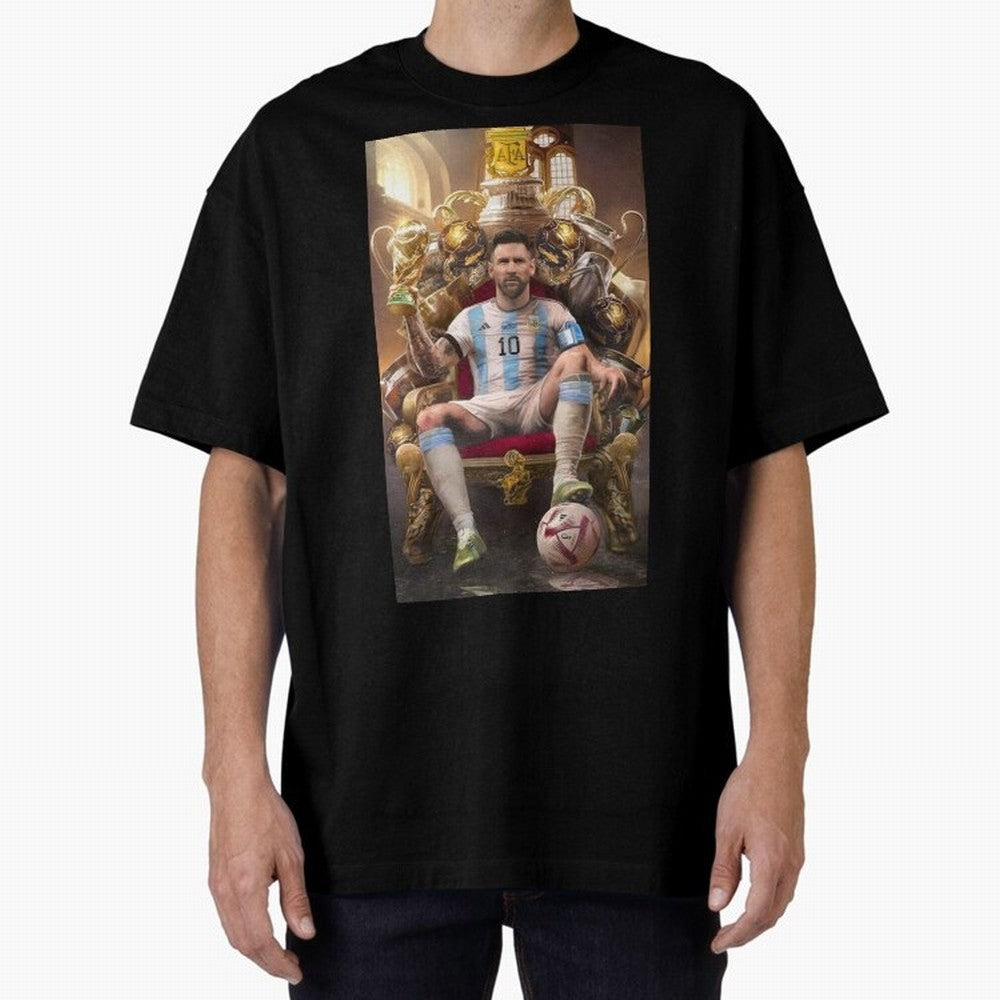 Lionel Messi Oversized T-Shirt Celebrate the Magic of the FIFA World Cup 2026 USA Canada Mexico Journey through Mbappe and Neymar Highlights, France and Portugal Pride, Football Passion, Legendary Performances, Festival Vibes and Supporter