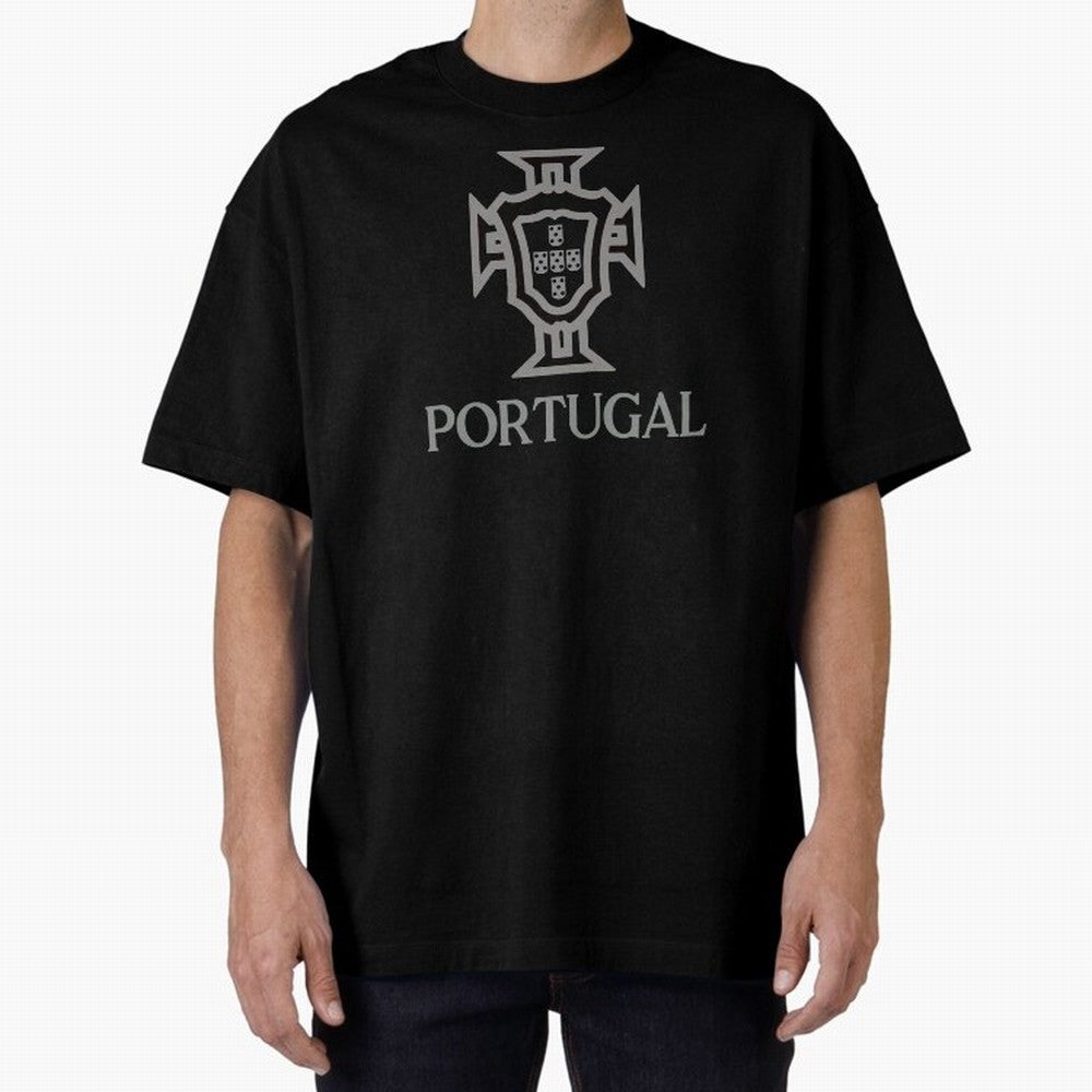 Portugal Grey 2 Oversized T-Shirt Bring World Football Passion into FIFA World Cup 2026 USA Canada Mexico Spirit, Inspired by France, Messi, Championship Spirit, Famous Goals, Roaring Crowds and International Football Unity; Ideal for Passionate