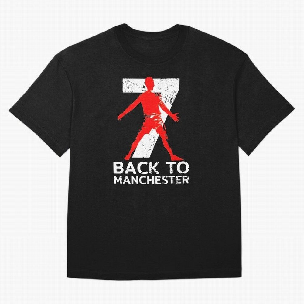 Men Back to manchester Welcome to manchester Oversized T-Shirt Carry National Pride through Global Football Passion for FIFA World Cup 2026, Centered on Cristiano Ronaldo, Haaland and CR7, Spain and Netherlands, Stadium Memories, Football Loyalty,