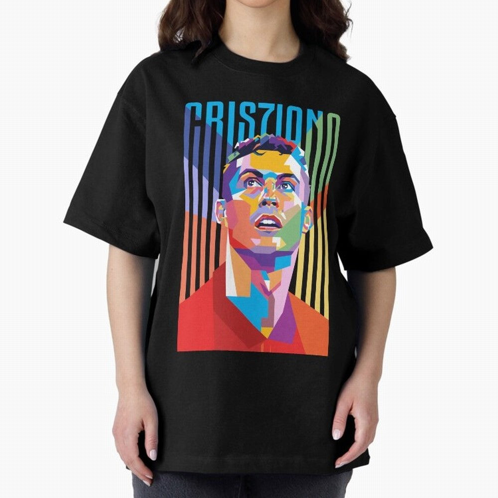CR7 Pop Art Oversized T-Shirt Carry the Dream of FIFA World Cup 2026 Spirit, Built around England, Haaland, Tournament Hype, Historic Matchups, Family Viewing Parties and Global Sports Pride; Created for Match Day Parties, Soccer Gifts, Fan Photos,