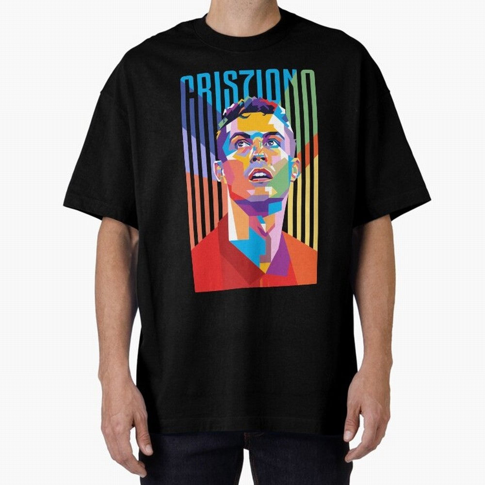 CR7 Pop Art Oversized T-Shirt Carry the Dream of FIFA World Cup 2026 Spirit, Built around England, Haaland, Tournament Hype, Historic Matchups, Family Viewing Parties and Global Sports Pride; Created for Match Day Parties, Soccer Gifts, Fan Photos,