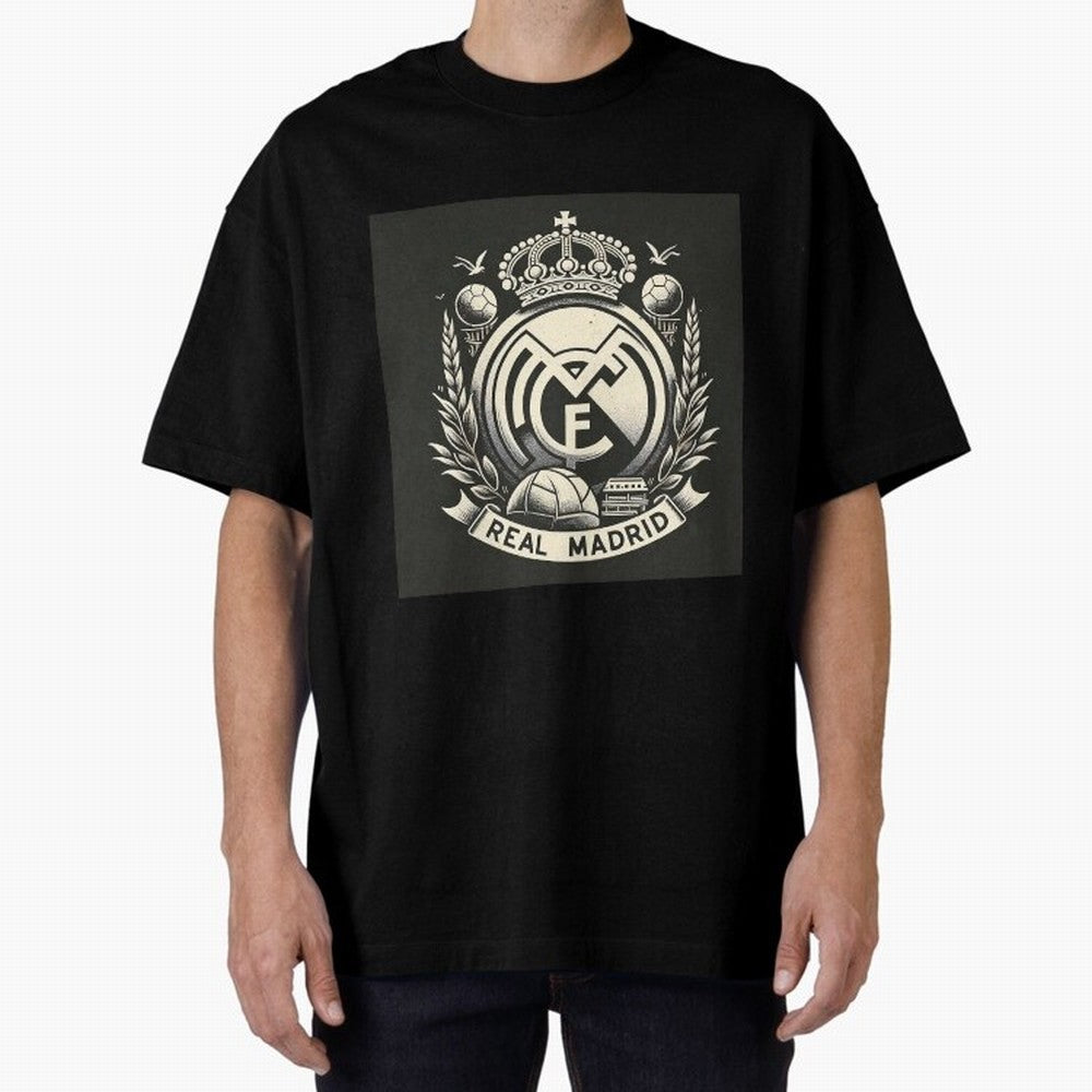 VIntage Style Real Madrid Logo Oversized T-Shirt Bring Stadium Energy to the FIFA World Cup 2026 Group Stage Journey through Haaland Highlights, Spain Pride, Game Day Rituals, Football Legends, Country Pride and the Road to the Final; Ideal for