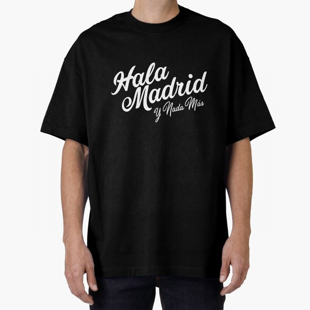 HALA MADRID Oversized T-Shirt Show Passion for the Stars of FIFA World Cup 2026 Group Stage for Fans of Mbappe and Argentina, France and Brazil, Bringing Global Supporter Spirit, Legendary Goals, National Colors and Tournament Celebration; Ideal