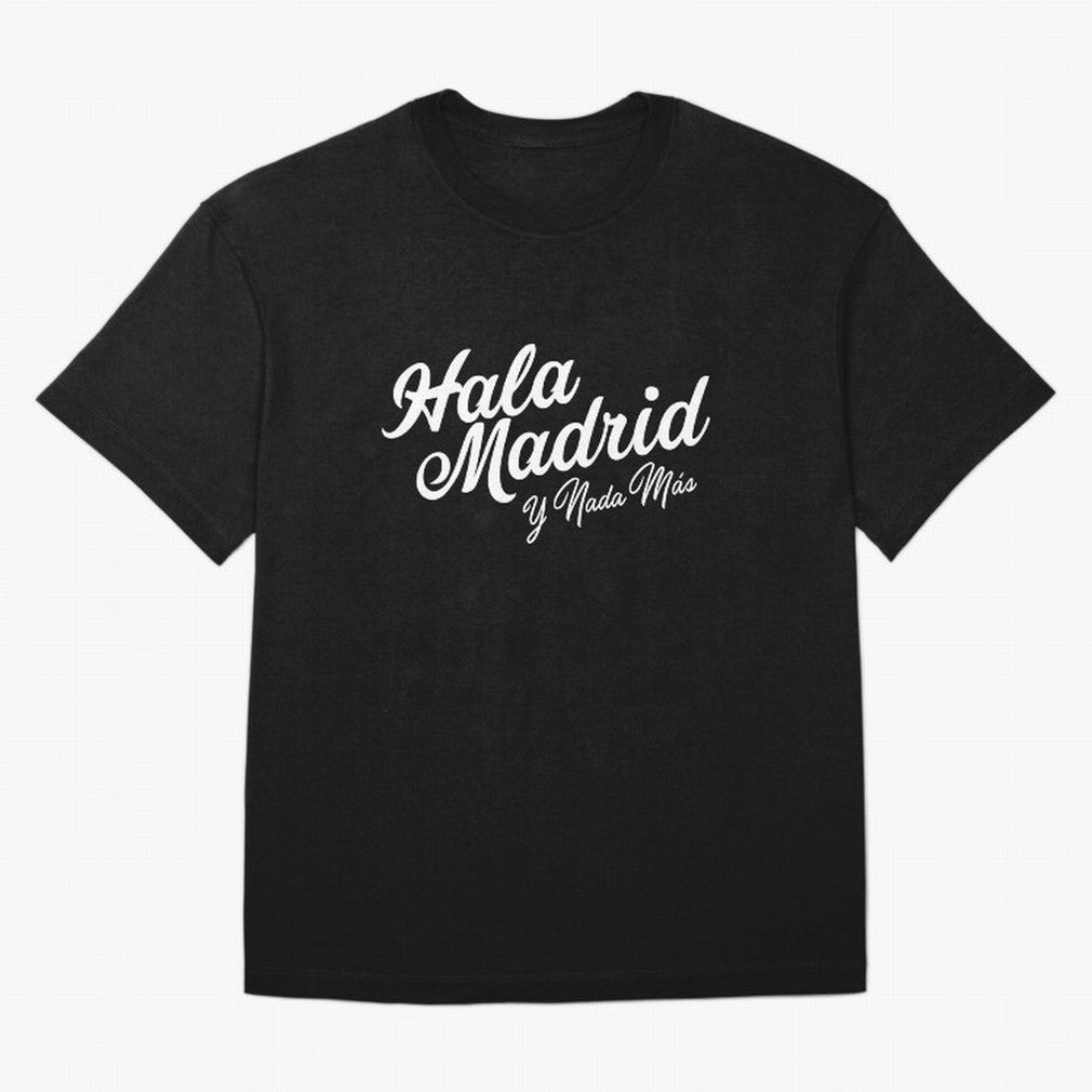 HALA MADRID Oversized T-Shirt Show Passion for the Stars of FIFA World Cup 2026 Group Stage for Fans of Mbappe and Argentina, France and Brazil, Bringing Global Supporter Spirit, Legendary Goals, National Colors and Tournament Celebration; Ideal