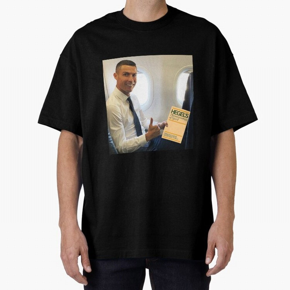 Ronaldo Hegel Oversized T-Shirt Represent Football Lovers during Global Football Passion for FIFA World Cup 2026 Group Stage, Made for Cristiano Ronaldo, Haaland and CR7, England, Worldwide Fan Energy, Dramatic Goals, Stadium Lights and