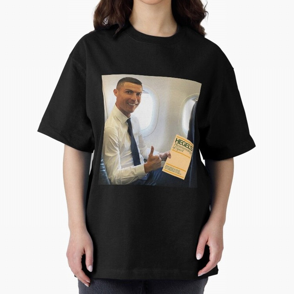 Ronaldo Hegel Oversized T-Shirt Represent Football Lovers during Global Football Passion for FIFA World Cup 2026 Group Stage, Made for Cristiano Ronaldo, Haaland and CR7, England, Worldwide Fan Energy, Dramatic Goals, Stadium Lights and