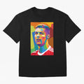 Cristiano Ronaldo Wpap Pop Art Oversized T-Shirt Make Every Match About Global Football Passion for FIFA World Cup 2026, Driven by Haaland and Mbappe, Netherlands, Vintage Soccer Flavor, Modern Football Stars, National Flags and Final Night