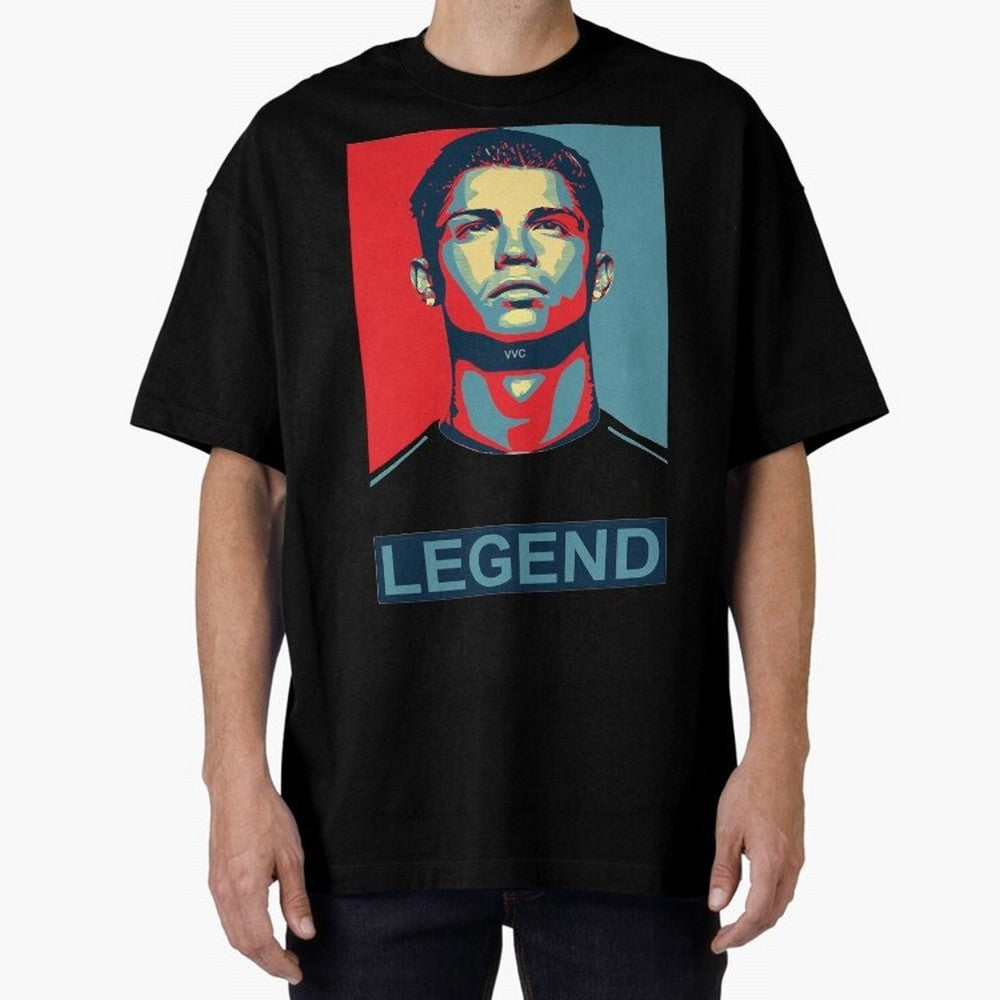 cristiano ronaldo legend Es Oversized T-Shirt Make Your Look Match FIFA World Cup 2026 Capturing CR7 and Messi, France Energy, Sports Nostalgia, International Competition, Famous Players and Unforgettable Victories; Perfect for People Who Love