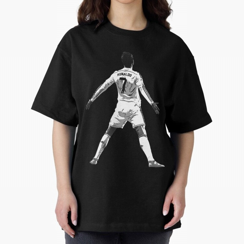 CR7 Cristiano Ronaldo Artwork - Pop Art Style Oversized T-Shirt Bring Match Day Fire to FIFA World Cup 2026 for Fans of Haaland and France and Portugal, Bringing Tournament Hype, Historic Matchups, Family Viewing Parties and Global Sports Pride;