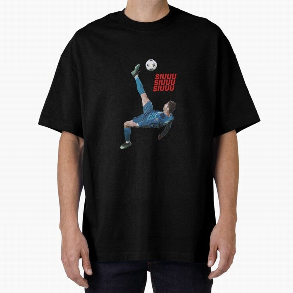 SIUUU #33 Oversized T-Shirt Honor Football Greatness during FIFA World Cup 2026 USA Canada Mexico for Fans of Haaland and France, Bringing Retro Football Energy, Iconic Rivalries, Trophy Chase Drama and Stadium Atmosphere; Ideal for Passionate Fans