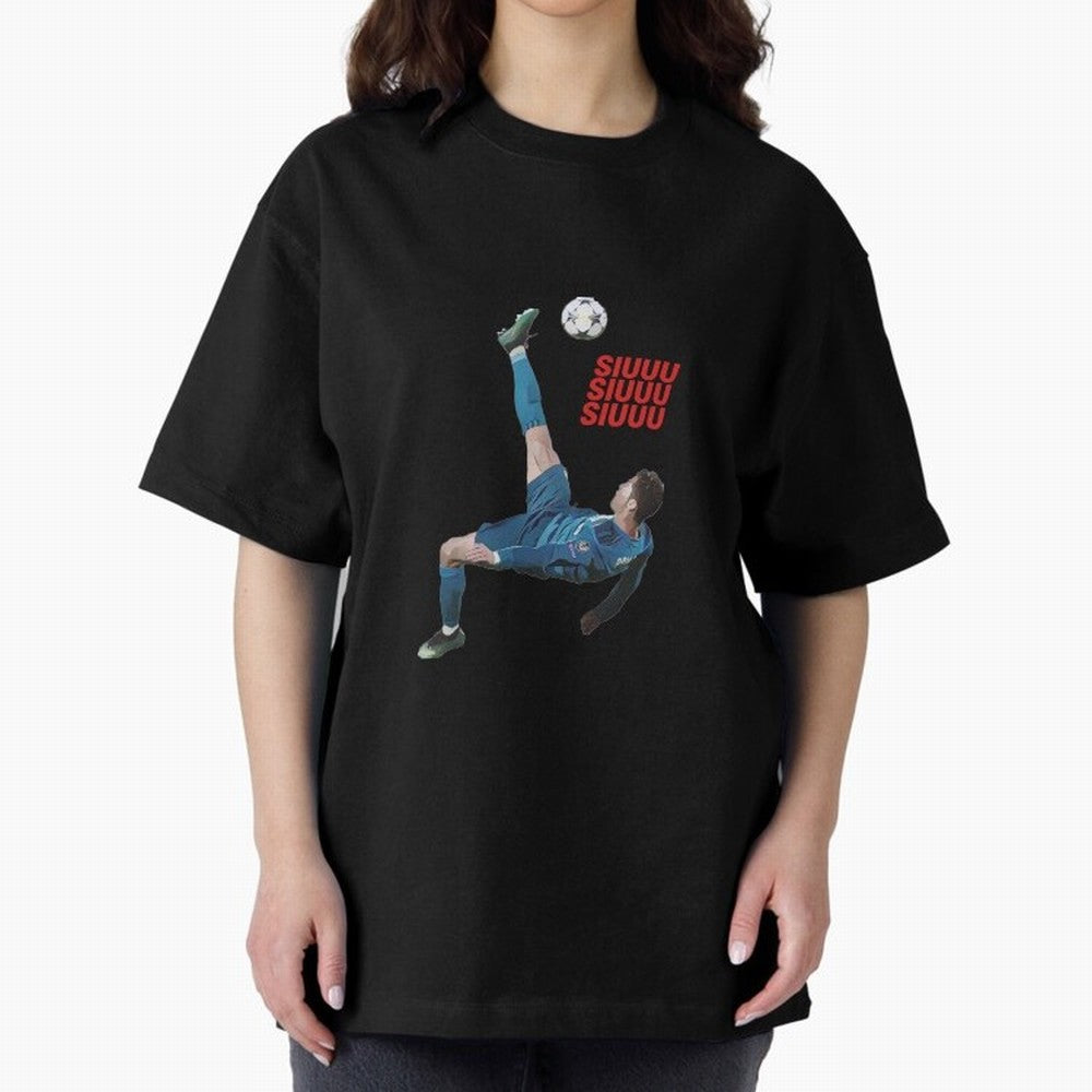 SIUUU #33 Oversized T-Shirt Honor Football Greatness during FIFA World Cup 2026 USA Canada Mexico for Fans of Haaland and France, Bringing Retro Football Energy, Iconic Rivalries, Trophy Chase Drama and Stadium Atmosphere; Ideal for Passionate Fans