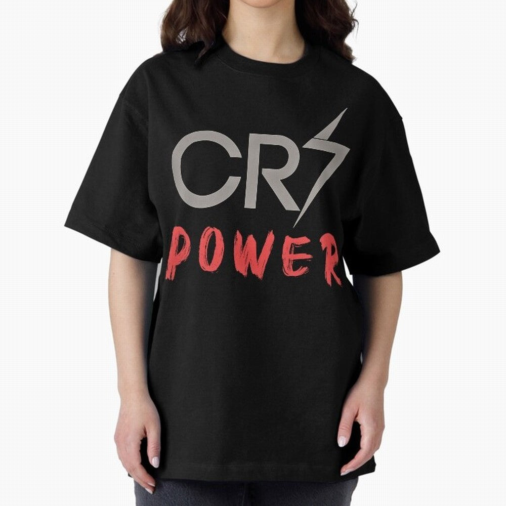 CR7 Power 2 Oversized T-Shirt Celebrate Soccer Greatness during FIFA World Cup 2026 Group Stage Spirit, Built around Portugal, Spain and Germany, Cristiano Ronaldo, Retro Football Energy, Iconic Rivalries, Trophy Chase Drama and Stadium Atmosphere;