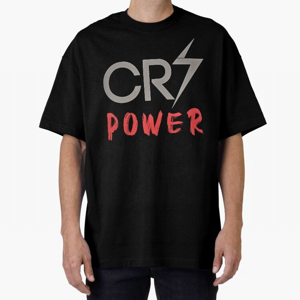 CR7 Power 2 Oversized T-Shirt Celebrate Soccer Greatness during FIFA World Cup 2026 Group Stage Spirit, Built around Portugal, Spain and Germany, Cristiano Ronaldo, Retro Football Energy, Iconic Rivalries, Trophy Chase Drama and Stadium Atmosphere;