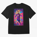 Lionel Messi Oversized T-Shirt Celebrate Every Goal in FIFA World Cup 2026 USA Canada Mexico for Fans of Mbappe and Brazil, Bringing Football History, Final Match Energy, Crowd Noise and Once in a Lifetime Moments; Great for Watch Parties, Sports