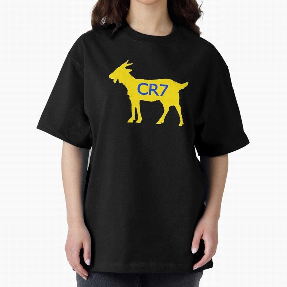 CR7 GOAT Yellow Al Nassr Oversized T-Shirt Turn Up for the FIFA World Cup 2026 Group Stage Journey through Messi and Cristiano Ronaldo Highlights, Netherlands Pride, Game Day Rituals, Football Legends, Country Pride and the Road to the Final; Made