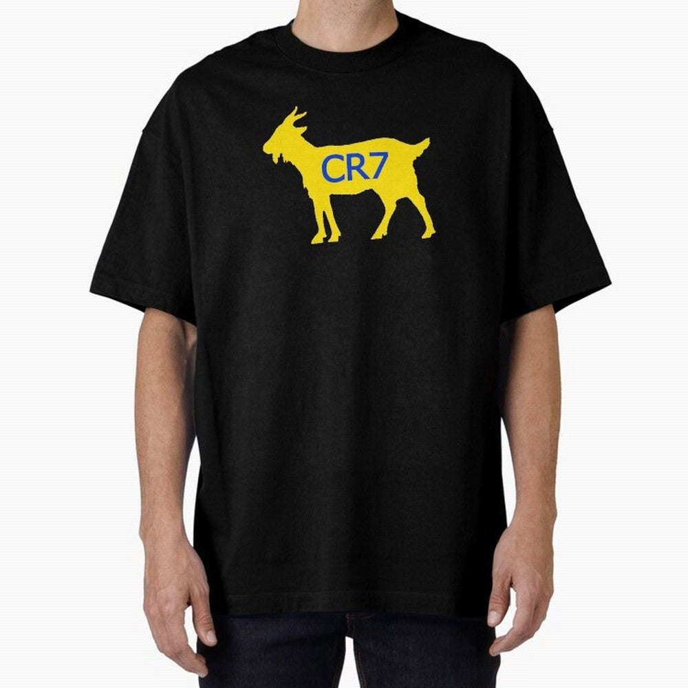 CR7 GOAT Yellow Al Nassr Oversized T-Shirt Turn Up for the FIFA World Cup 2026 Group Stage Journey through Messi and Cristiano Ronaldo Highlights, Netherlands Pride, Game Day Rituals, Football Legends, Country Pride and the Road to the Final; Made