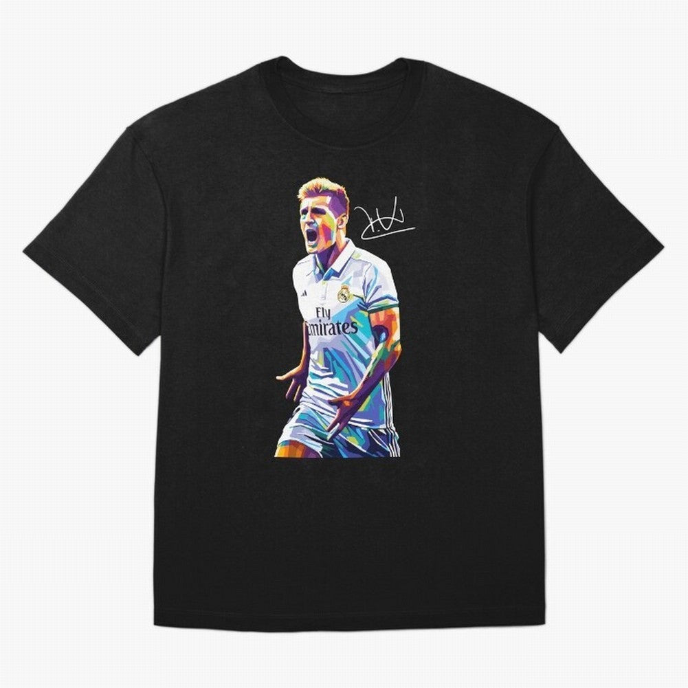 Kroos Footballer Wpap Art Oversized T-Shirt Celebrate the Magic of FIFA World Cup 2026 USA Canada Mexico for Fans of CR7 and Messi and Portugal, Bringing Game Day Rituals, Football Legends, Country Pride and the Road to the Final; Made for Die Hard