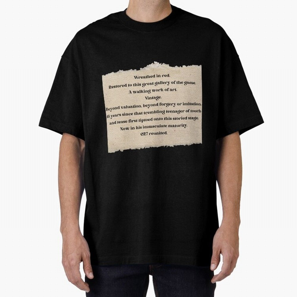Cristiano Ronaldo Peter Drury Oversized T-Shirt Honor Football Greatness during FIFA World Cup 2026 USA Canada Mexico for Fans of Neymar, Haaland and Cristiano Ronaldo and Portugal, Bringing Supporter Pride, Iconic Celebrations, Legendary Names and