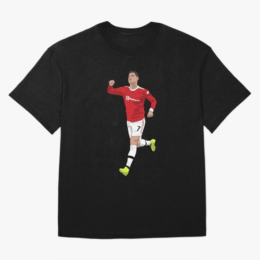 Cristiano Ronaldo Right Here Goal Celebration Oversized T-Shirt Cheer through Every Moment of Match Day Hype around FIFA World Cup 2026, CR7 and Messi, England, France and Netherlands, Champion Mindset, Group Stage Buzz, Knockout Tension and