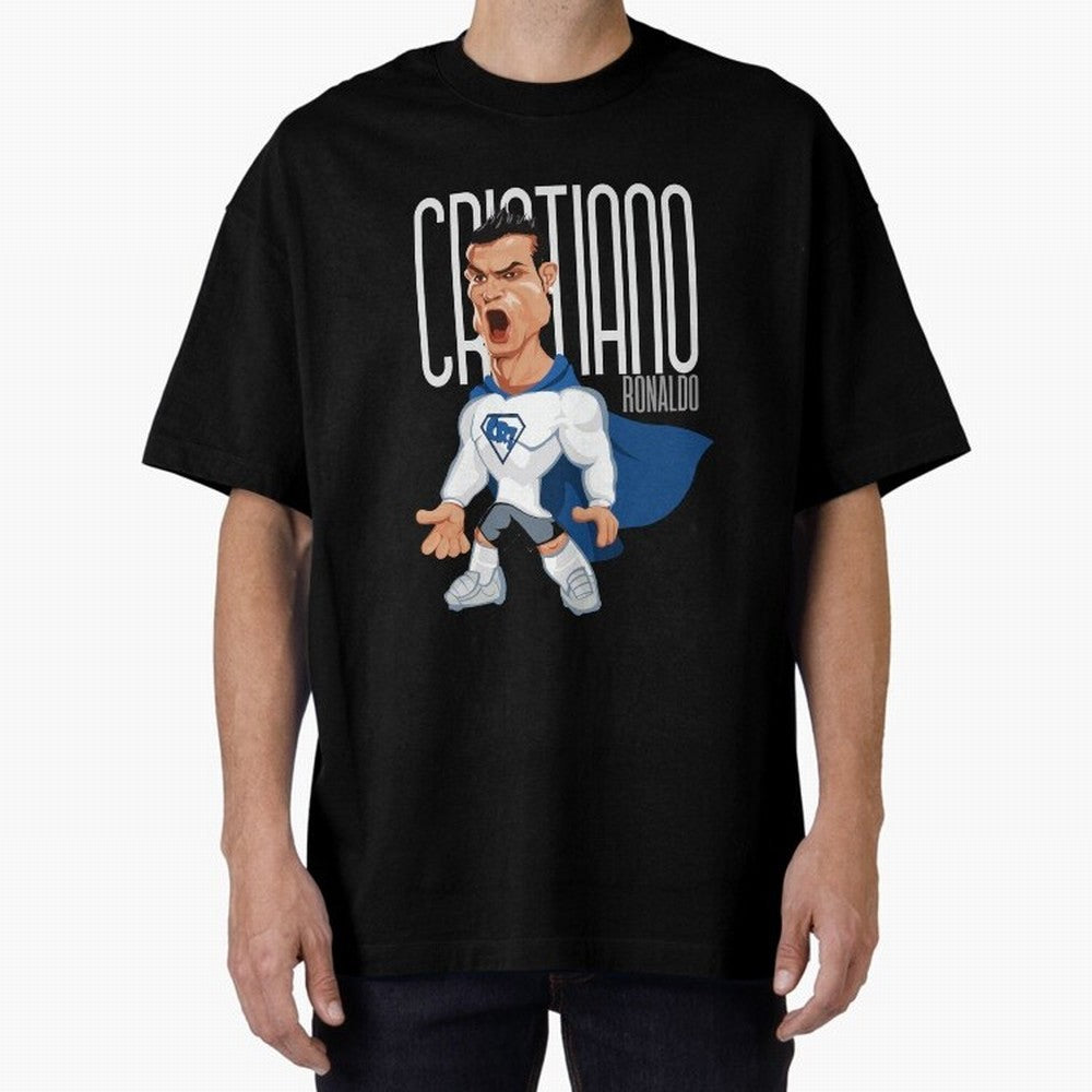 Commic Caricature of Cristiano Ronaldino 'CR7' Oversized T-Shirt Feel FIFA World Cup 2026 Group Stage for Fans of Cristiano Ronaldo, Haaland and CR7 and Argentina and Brazil, Bringing Stadium Chants, National Pride, Trophy Dreams and Unforgettable