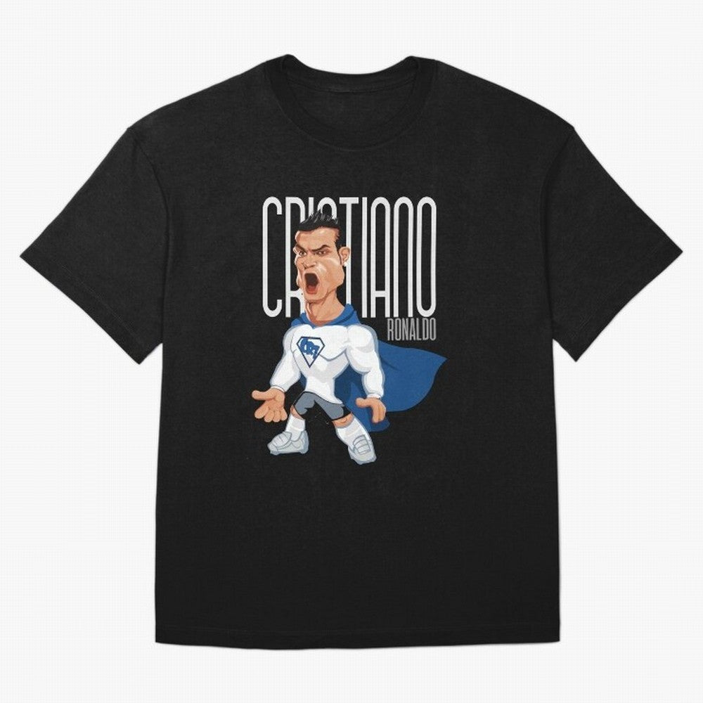 Commic Caricature of Cristiano Ronaldino 'CR7' Oversized T-Shirt Feel FIFA World Cup 2026 Group Stage for Fans of Cristiano Ronaldo, Haaland and CR7 and Argentina and Brazil, Bringing Stadium Chants, National Pride, Trophy Dreams and Unforgettable
