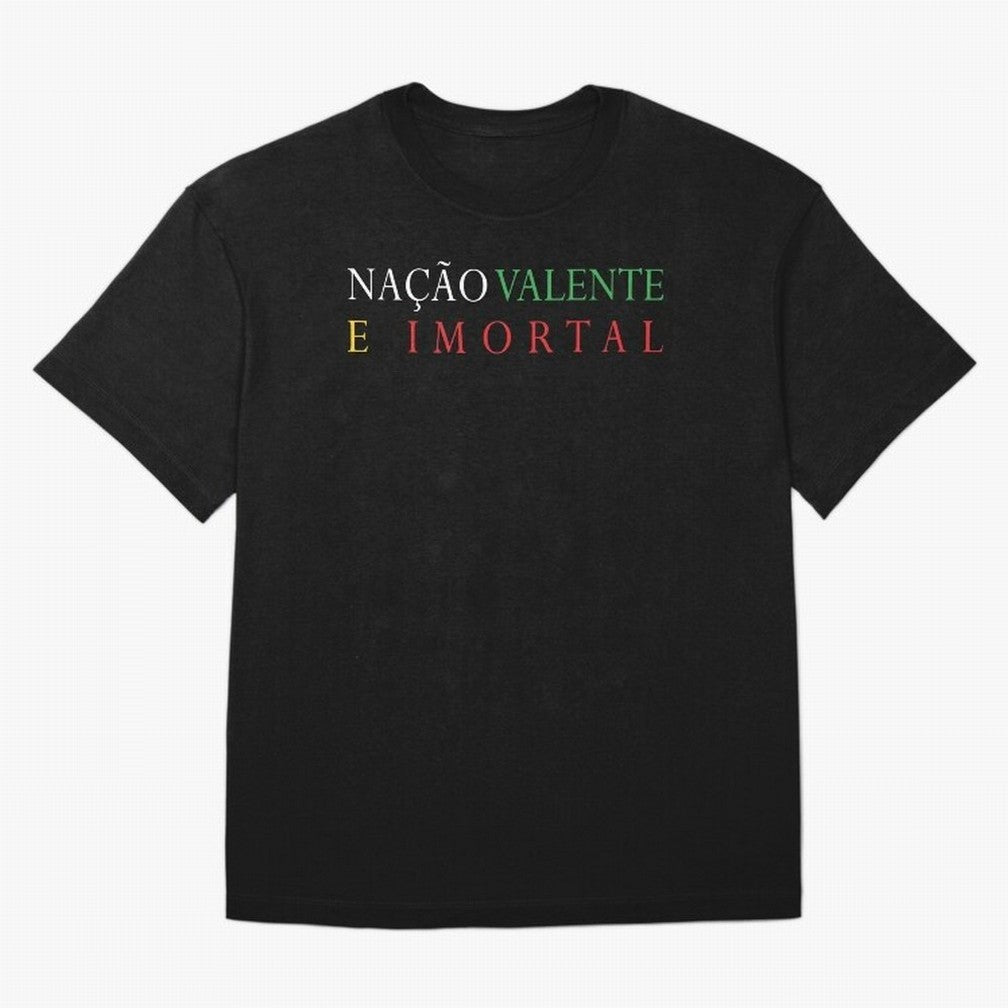 Na??o Valente e Imortal Portugal Oversized T-Shirt Celebrate Fan Favorites in FIFA World Cup 2026 Group Stage for Fans of Cristiano Ronaldo and Argentina and Brazil, Bringing Stadium Chants, National Pride, Trophy Dreams and Unforgettable Football