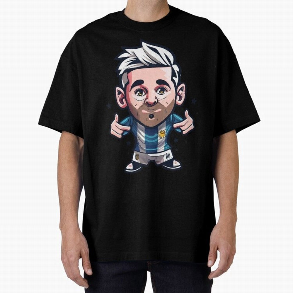 Lionel Messi Oversized T-Shirt Showcase the FIFA World Cup 2026 Group Stage Journey through Haaland and Mbappe Highlights, Brazil, Portugal and Argentina Pride, Stadium Chants, National Pride, Trophy Dreams and Unforgettable Football Memories;