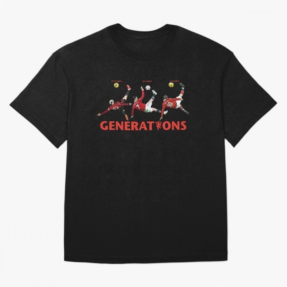 Generations of Manchester United Oversized T-Shirt Show Up for the Glory of FIFA World Cup 2026 USA Canada Mexico for Fans of Messi and Cristiano Ronaldo and Portugal, Bringing Football Passion, Legendary Performances, Festival Vibes and Supporter
