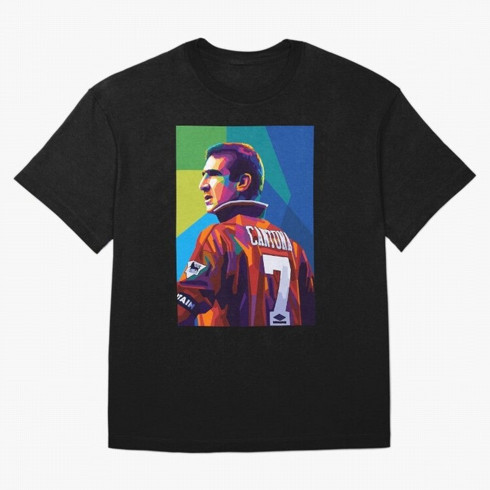 Cantona Man United 7 Pop Art Oversized T-Shirt Feel the Heartbeat of Match Day Hype around FIFA World Cup 2026 USA Canada Mexico, Haaland, Argentina and Brazil, Tournament Hype, Historic Matchups, Family Viewing Parties and Global Sports Pride;