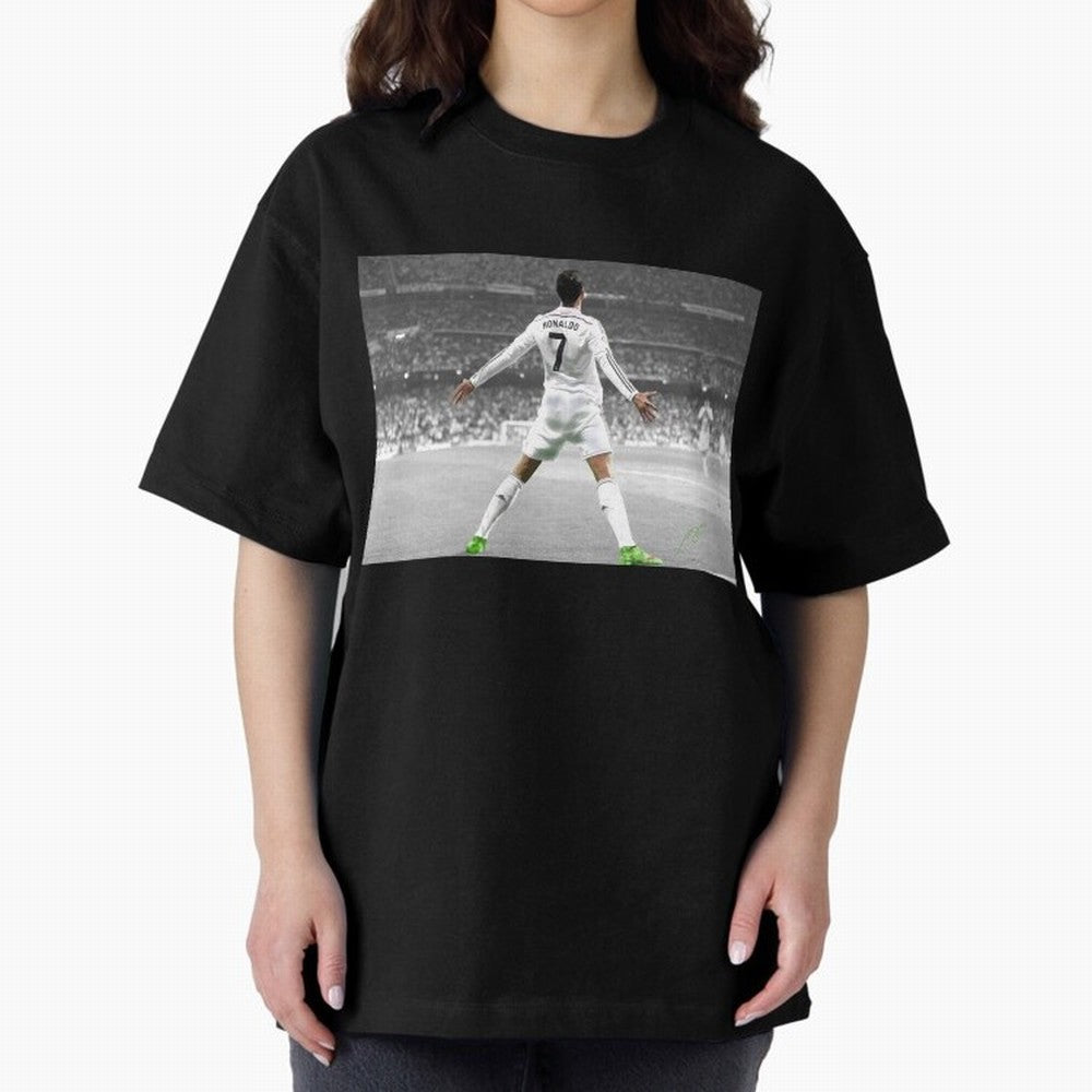 Cristiano Ronaldo 7 Oversized T-Shirt Feel the Trophy Chase of FIFA World Cup 2026 for Fans of Neymar, Haaland and Cristiano Ronaldo and Netherlands, Bringing Vintage Soccer Flavor, Modern Football Stars, National Flags and Final Night Emotion;