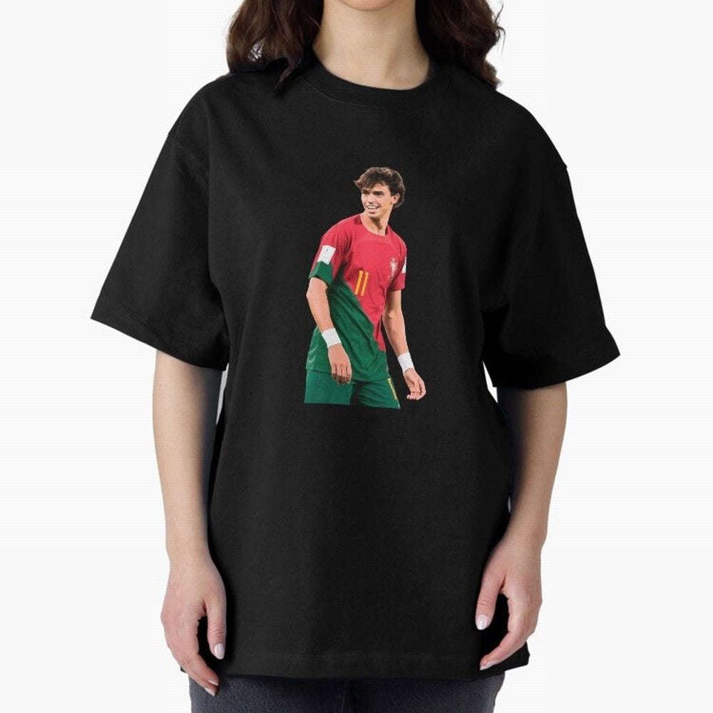Joao Felix Oversized T-Shirt Follow Every Goal of Match Day Hype around FIFA World Cup 2026 Group Stage, Haaland and Mbappe, Brazil, Portugal and Argentina, Tournament Hype, Historic Matchups, Family Viewing Parties and Global Sports Pride; Made