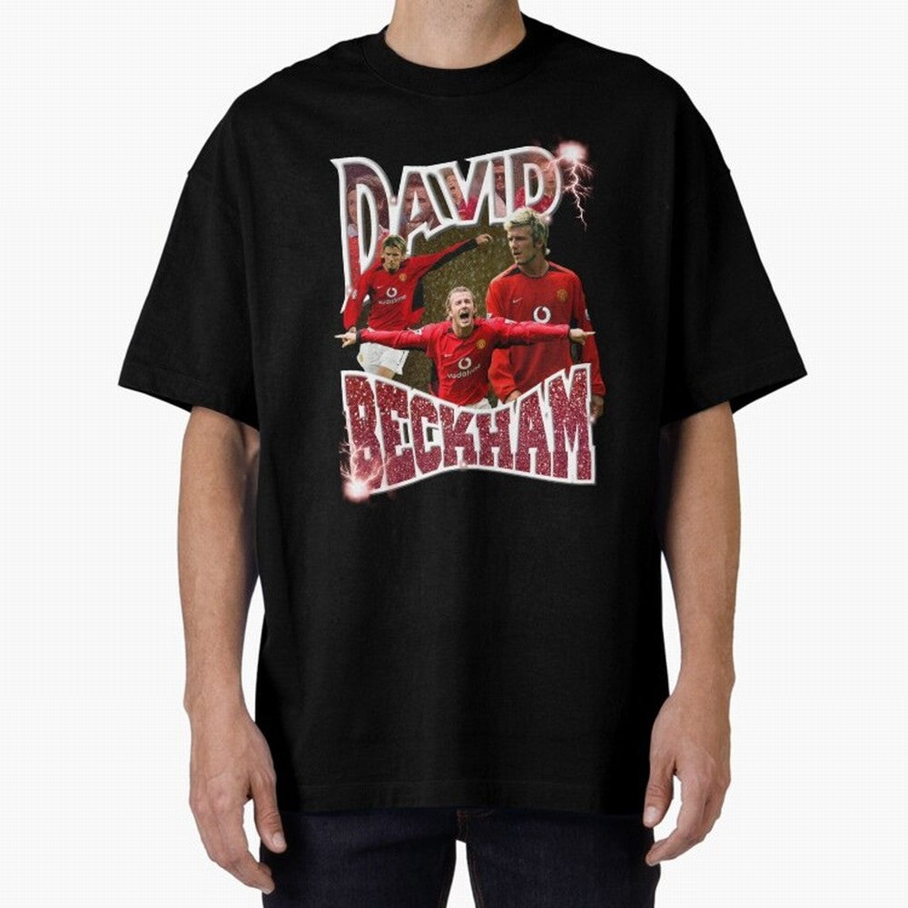 David Beckham Graphic Tee Oversized T-Shirt Represent FIFA World Cup 2026 Connected to Haaland and Mbappe, Spain Energy, Match Day Excitement, Supporter Culture, Golden Goals and Global Football Passion; Created for Match Day Parties, Soccer Gifts,