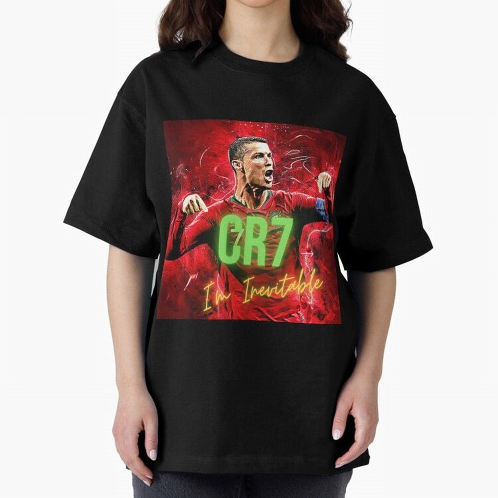 CR7 Oversized T-Shirt Enjoy Match Day Hype around FIFA World Cup 2026 USA Canada Mexico, Mbappe and Neymar, England, Stadium Chants, National Pride, Trophy Dreams and Unforgettable Football Memories; Great for Watch Parties, Sports Bars, Family