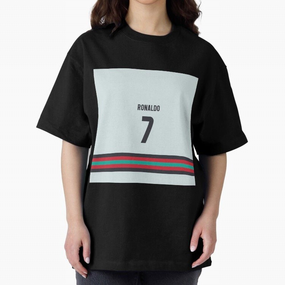 Cristiano Ronaldo Portugal Away Oversized T-Shirt Celebrate Global Passion for FIFA World Cup 2026 USA Canada Mexico for Fans of Haaland and Mbappe and Germany, Bringing Champion Mindset, Group Stage Buzz, Knockout Tension and Passionate Fan