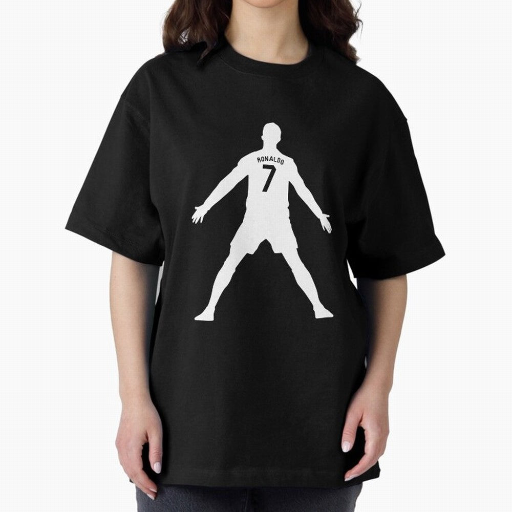 Cristiano Ronaldo Celebration in White Oversized T-Shirt Support Match Day Hype around FIFA World Cup 2026 USA Canada Mexico, Neymar, Haaland and Cristiano Ronaldo, Brazil, Portugal and Argentina, Worldwide Fan Energy, Dramatic Goals, Stadium
