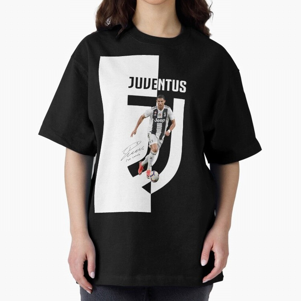 cristiano ronaldo - juventus - soccer top Oversized T-Shirt Show Passion for the Stars of the FIFA World Cup 2026 Group Stage Journey through Messi Highlights, England and Germany Pride, Stadium Chants, National Pride, Trophy Dreams and
